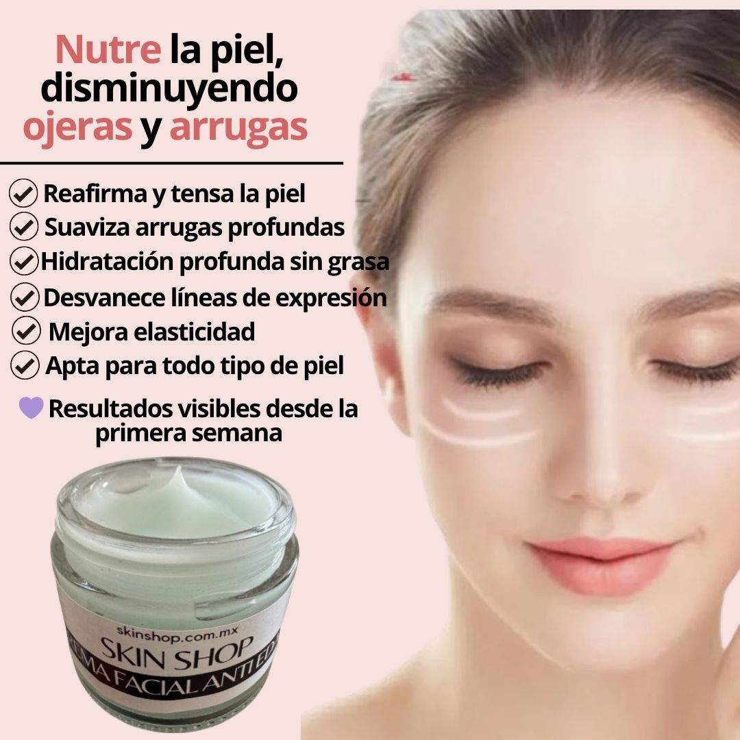 Crema Facial Anti Edad con Ácido Hialurónico, colágeno y elastina - Unisex (60g)